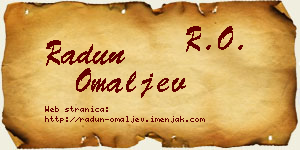 Radun Omaljev vizit kartica